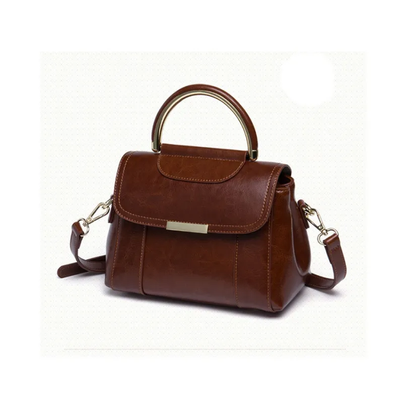 H YXIANG Cow Leather One Shoulder Handbags Regular Women's Black/Pink/Brown-6