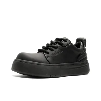 MODENGPAN Men's Casual Shoes Men Low Top White/Black