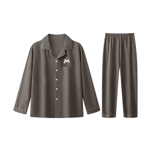 Lan Miao Pajama Set Men's Dark Brown
