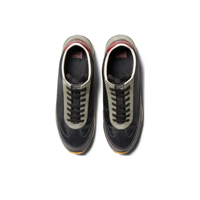 Onitsuka Tiger Hsinti Cushioned Wear Resistant Slip Resistant Low Top Chunky Sneakers Unisex Black Yellow-2