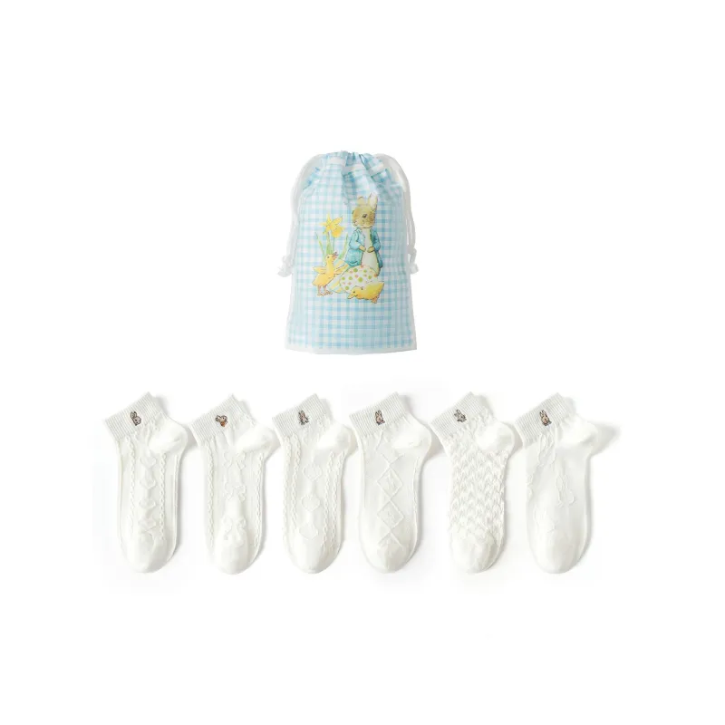Caramella x Peter Rabbit Ankle Socks Unisex 5 Pack-0