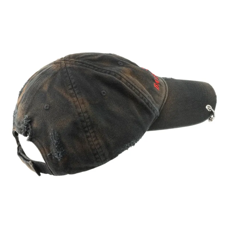 Balenciaga Bb Mode Destroyed Piercing Baseball Cap-2