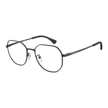 EMPORIO ARMANI Metal Irregular Shape Eyeglass Frames Men's Black