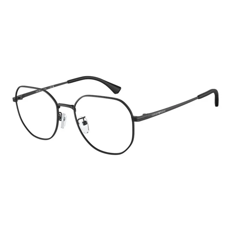 EMPORIO ARMANI Metal Irregular Shape Eyeglass Frames Men's Black-0