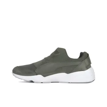 STAMPD x PUMA Trinomic Sock Cushioned Slip Resistant Low Top Casual Shoes Unisex Olive Green