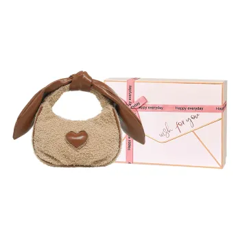 Kenghua Village Faux Suede Shoulder Bag, Crossbody Bag, Handbag Medium Size Women's Hazelnut Mousse