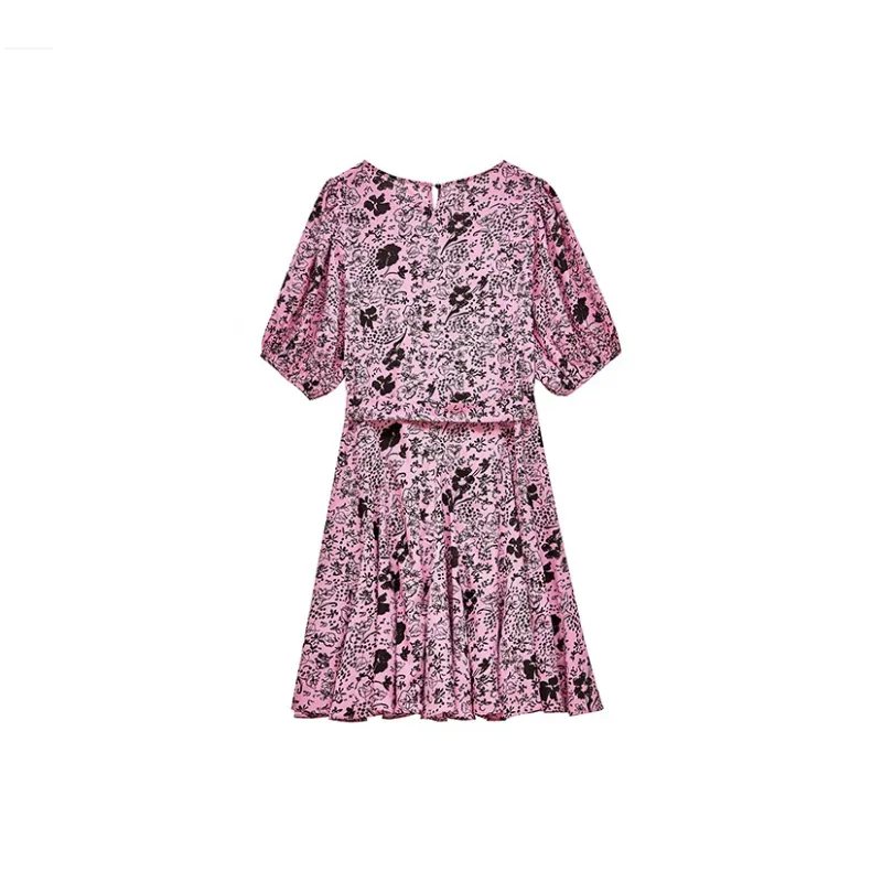Mapping Short Sleeved Dresses Women's Plum Red-1