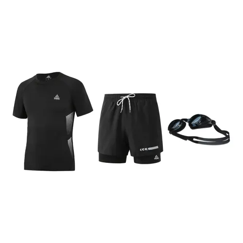 PEAK Swimming Sets Polyester Elastane Cycling On The Beach Men's Black