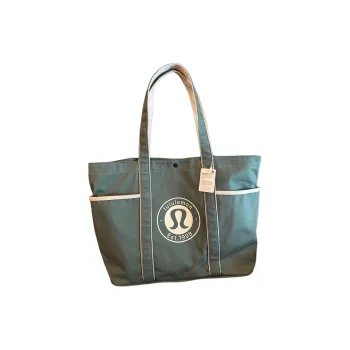 Lululemon Canvas Canvas Bag Handbag One Shoulder Handbag Unisex Forest Green