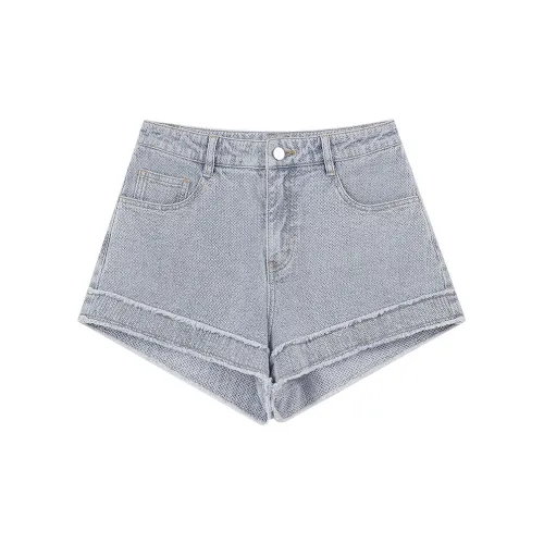 ELF SACK Denim Shorts Women's Washable Denim Blue