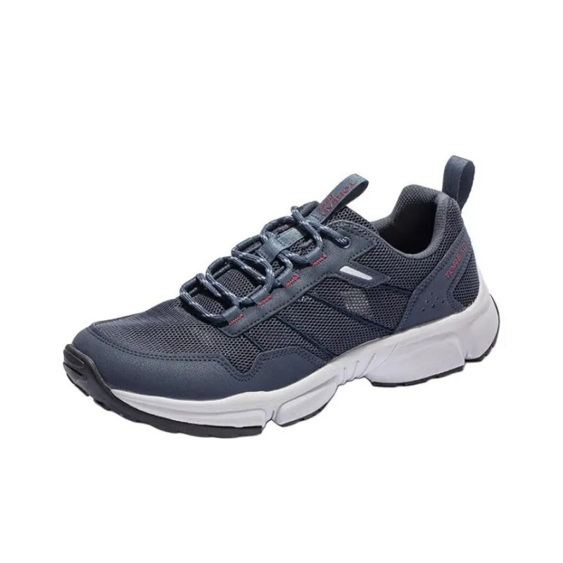 TOREAD Slip Resistant, Abrasion Resistant, Breathable Low Top Hiking Shoes Men's Blue Red-1