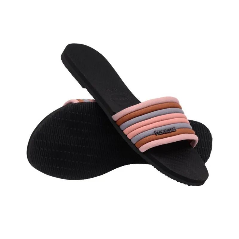 Havaianas Woven Slide Slippers Women's Black-6
