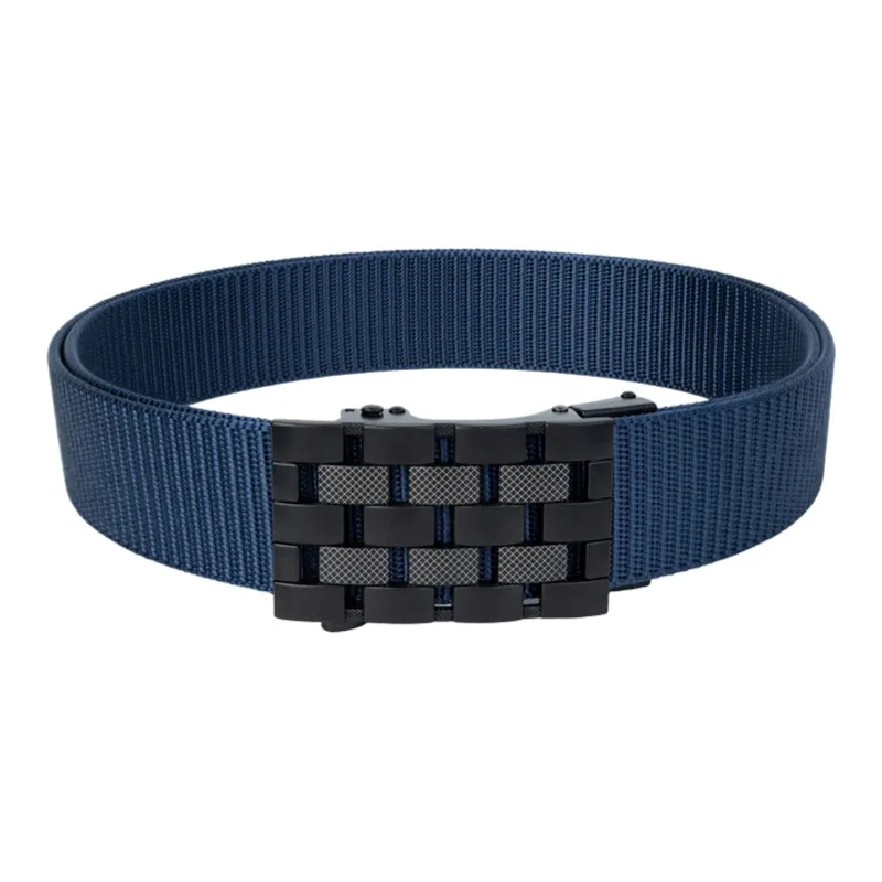 NINE NAIL 9 Section Stud Mesh With Adjustable Buckle Nylon Canvas Men's Belt Men's Width  3.5cm-14