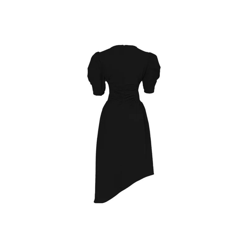 Duffy Fashion Short Sleeved Dresses Women's Black-1