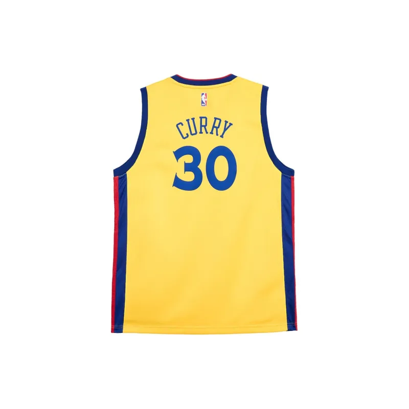 Nike Basketball Jerseys Golden State Warriors Curry Size 30 Unisex Yellow-1