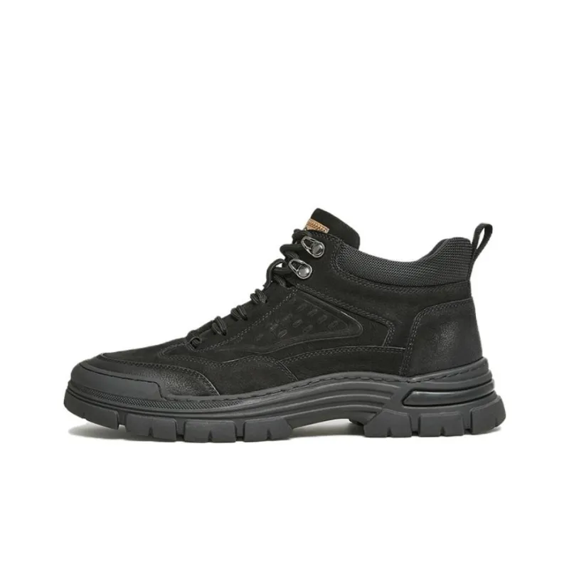 TATA Men's Casual Shoes Men High Top Black-10