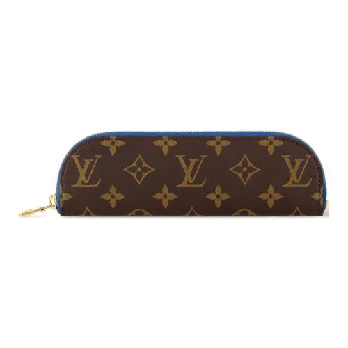 LOUIS VUITTON Coated Canvas Storage Bag Women's Brown & Blue