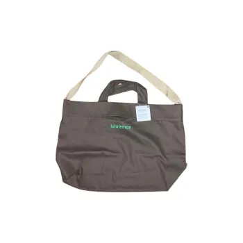 Lululemon Canvas Canvas Bag One Shoulder Handbag Regular Unisex Brown