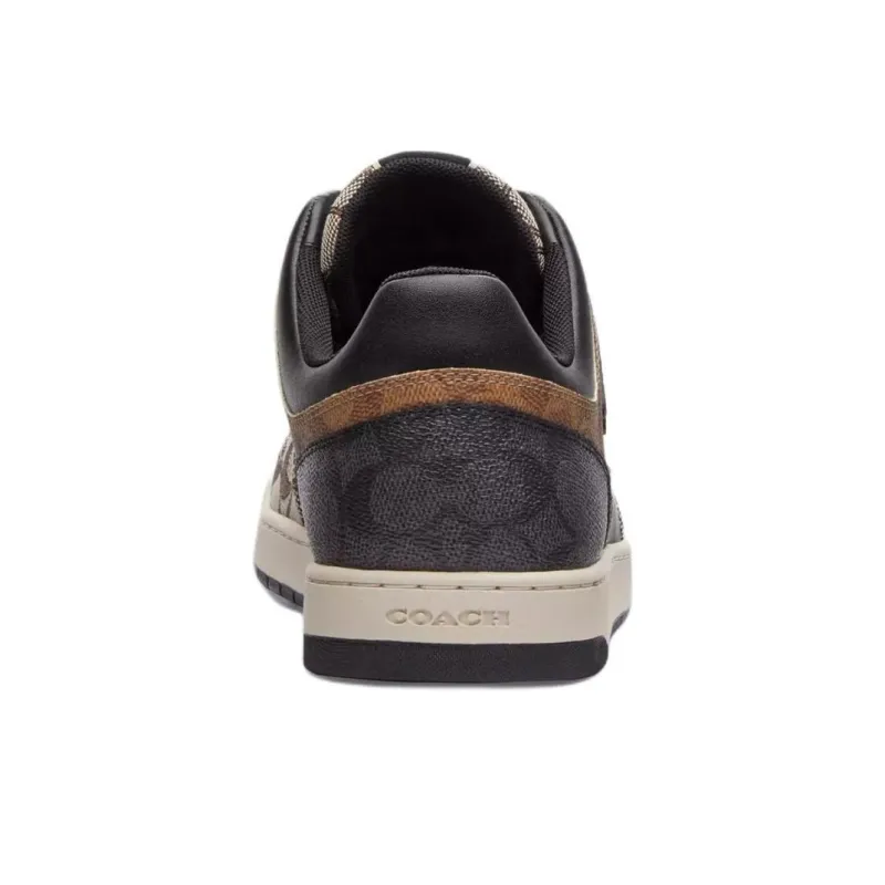 COACH C201 Low Top Skateboard Shoes Men's Black-4