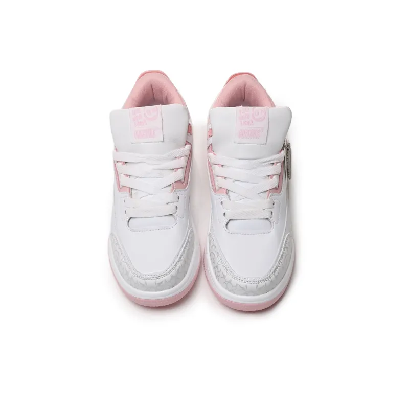BURCOME Slip Resistant Cushioning Low Top Skateboard Shoes Unisex Cherry Blossom Pink-3