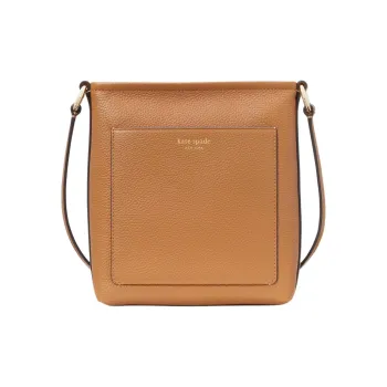 Kate Spade Litchi Grain Leather Shoulder Bag, Crossbody Bag Small Size Women's Caramel