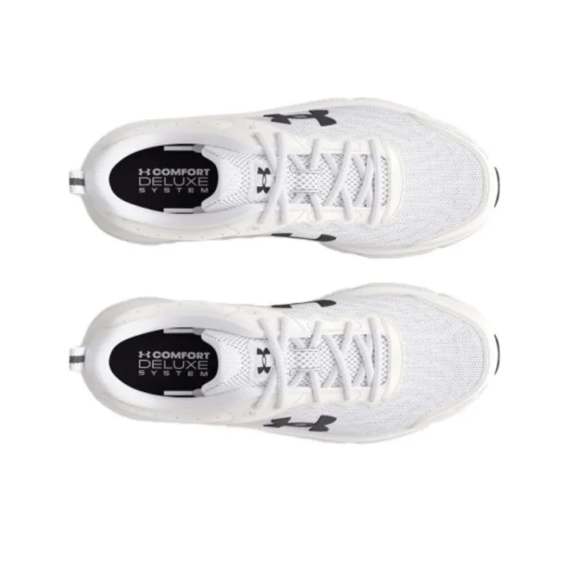 Under Armour Cushioning, Wear Resistant Low Top Running Shoes Unisex White-3