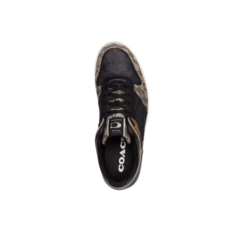 COACH C201 Low Top Skateboard Shoes Men's Black-3