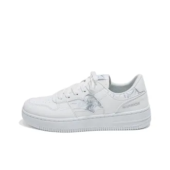 Warrior Low Top Skateboard Shoes Men's White And Grey Bamboo