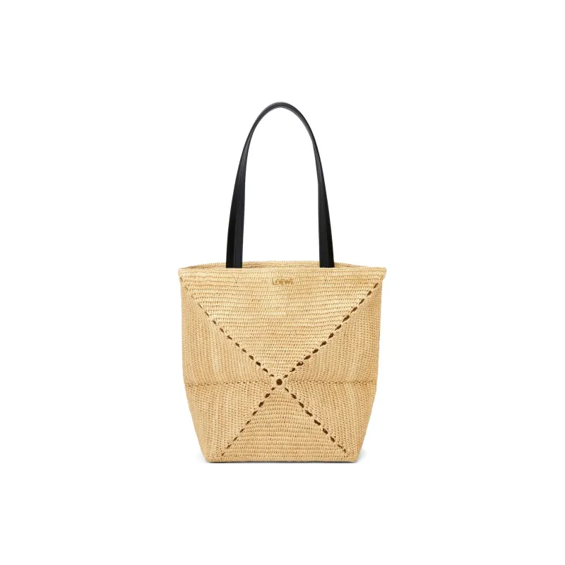 LOEWE Raffia Tote Bag, Shopping Bag, Shoulder Bag, Handbag Women's Natural-0