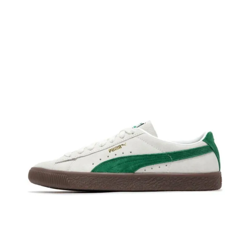PUMA SUEDE VTG VTG Anti Slip And Wear Resistant Breathable Low Top Casual Shoes Unisex Gray Green-0