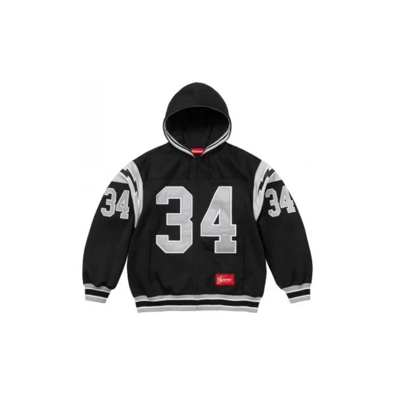 Supreme Football Zip Up Hooded Sweatshirt-3