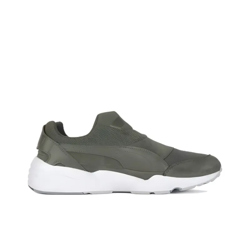 STAMPD x PUMA Trinomic Sock Cushioned Slip Resistant Low Top Casual Shoes Unisex Olive Green-1