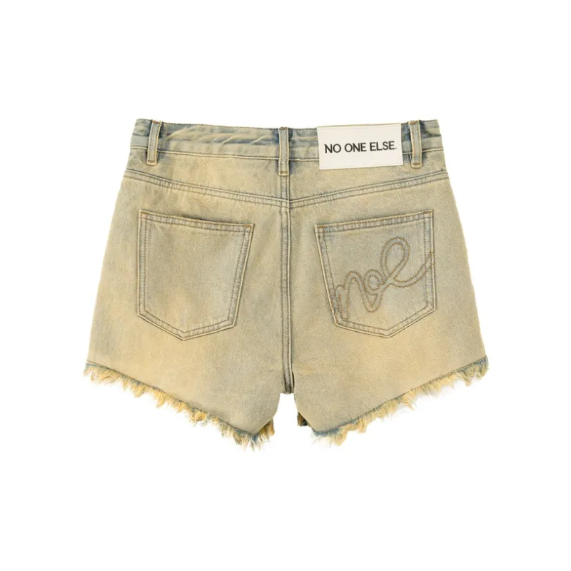 NO ONE ELSE Denim Shorts Women's Light Denim Blue-1
