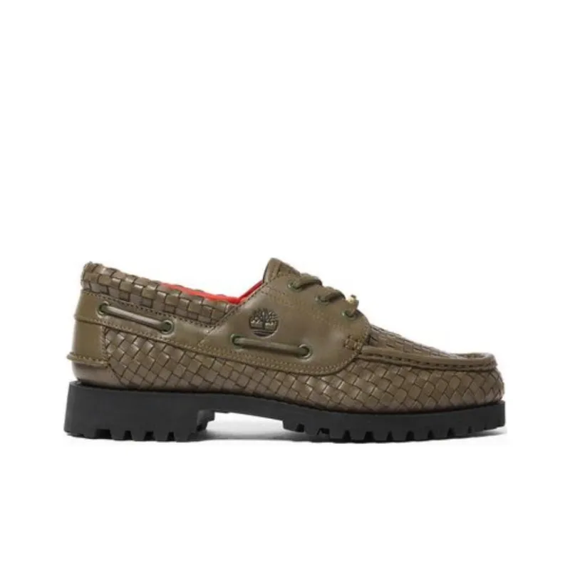 Timberland Woven Leather 3-Eye Lug Supreme Olive-1