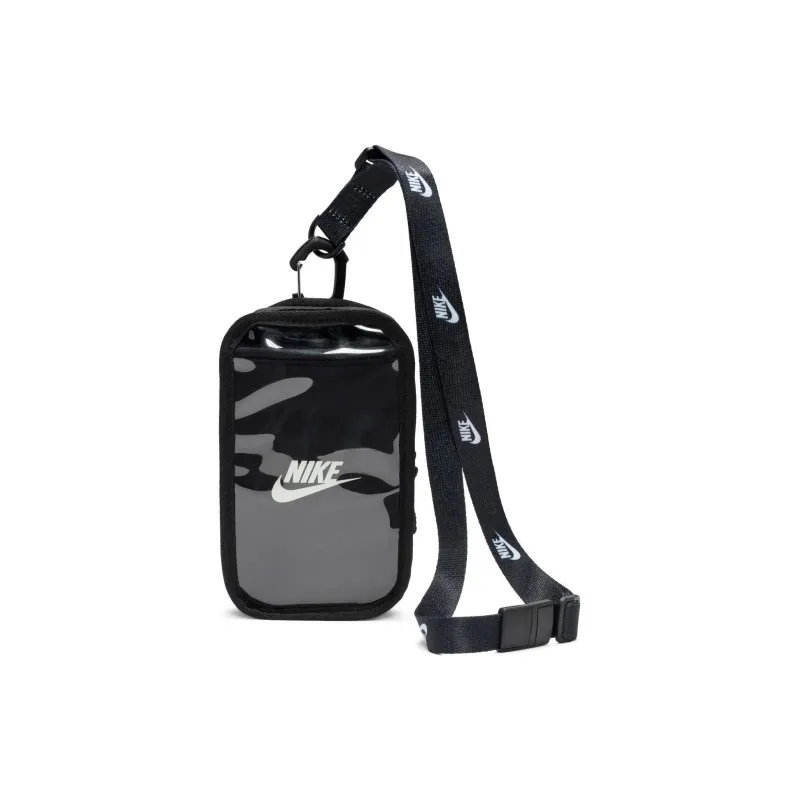 Nike Club Polyester Polyurethane One Shoulder Crossbody Cell Phone Pouch Regular Unisex Black-0