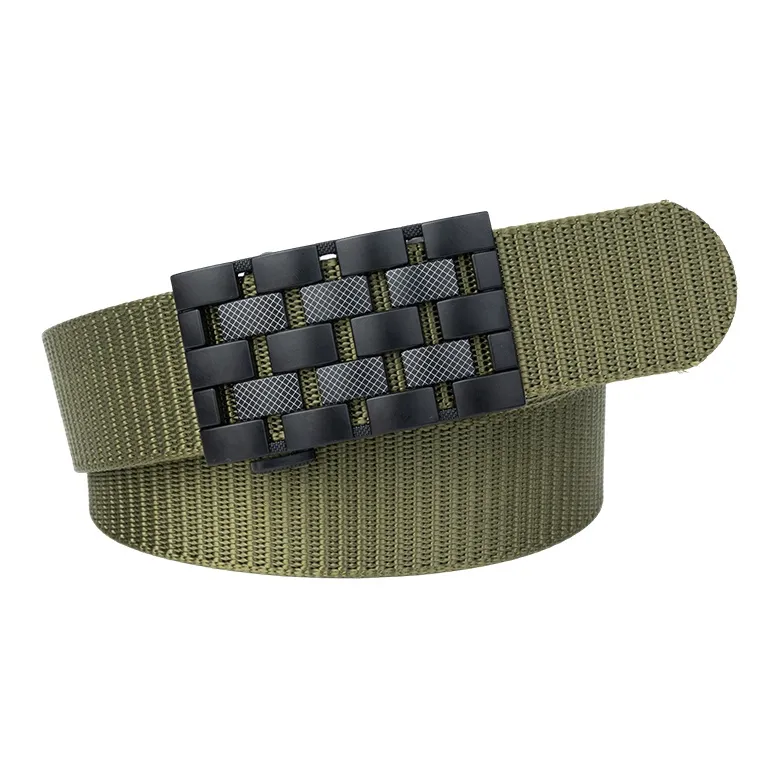 NINE NAIL 9 Section Stud Mesh With Adjustable Buckle Nylon Canvas Men's Belt Men's Width  3.5cm-18
