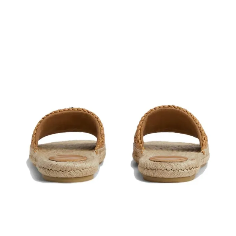 GUCCI Interlocking Slide Slippers Women's Light Brown-3