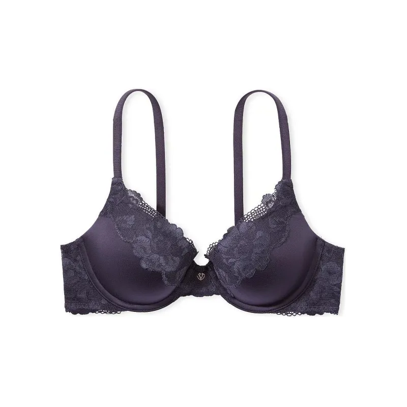 Victoria's Secret PINK BODY BY VICTORIA Perfect Shape Push-Up Lace-Trm Bra/SB Bra Women's Lilac-0