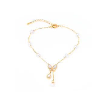CHIEMOT Titanium Steel Anklets Women's