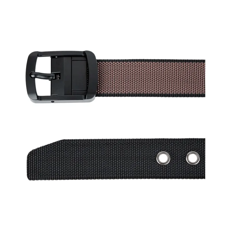 NINE NAIL 9 Section Double Sided Two Tone Pin Buckle Nylon Canvas Men's Belt Men's Width  3.5cm-6