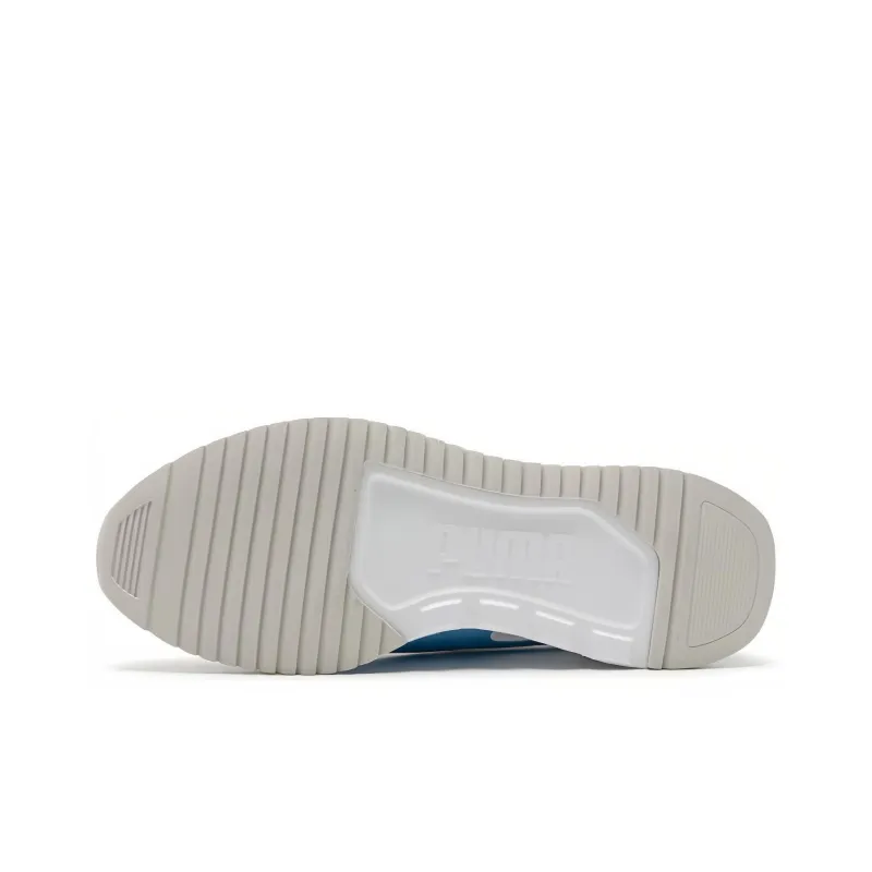 PUMA R78 Neon Durable Breathable Low Top Casual Shoes Unisex White Blue-4