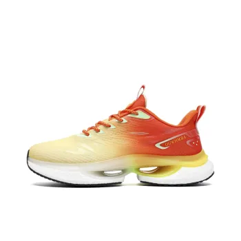 OUWENHEIMANBA Cushioning Rebound Lightweight Breathable Low-Top Popcorn TPU Outsole Running Shoes Unisex Ice Orange