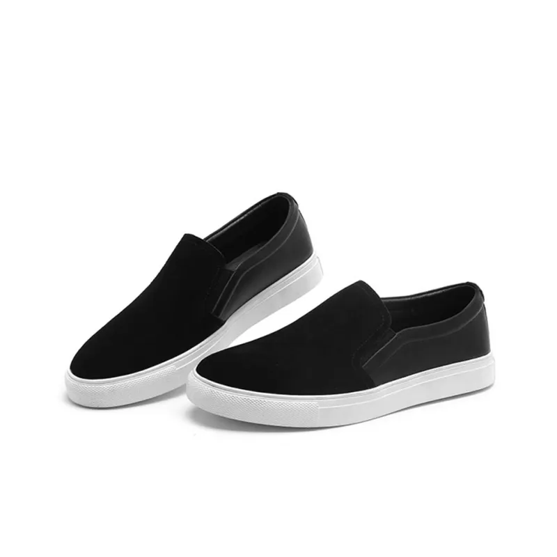 Romon Men's Casual Shoes Men Low Top Black-3