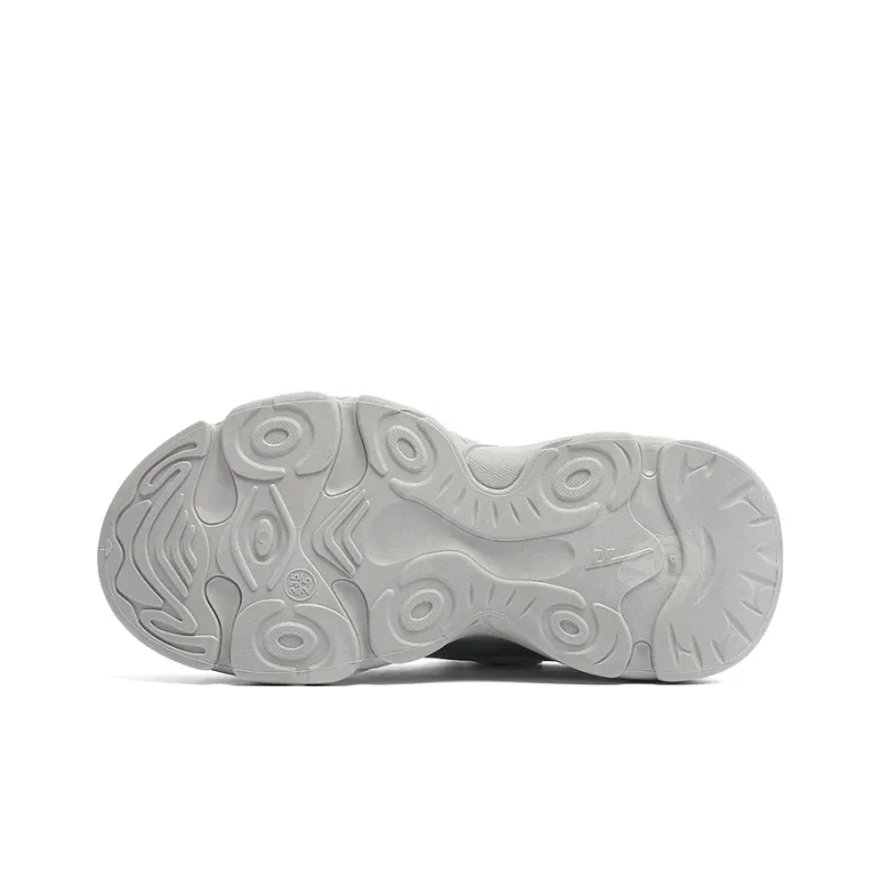 Warrior Trendy Casual Shoes Durable Breathable Lightweight Low-Top Chunky Sneakers Women's Silver Gray-4