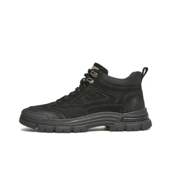 TATA Men's Casual Shoes Men High Top Black