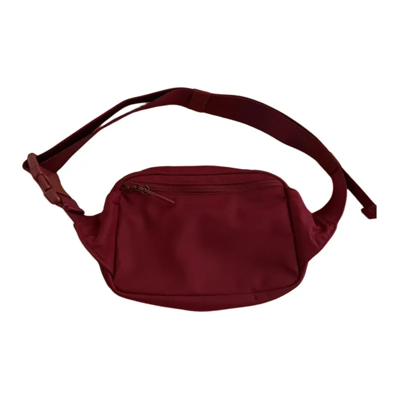 Lululemon Nylon And Recycled Polyester Blend Sling Bags One Shoulder Crossbody Fanny Pack Large Size Women's Wine Berry-1