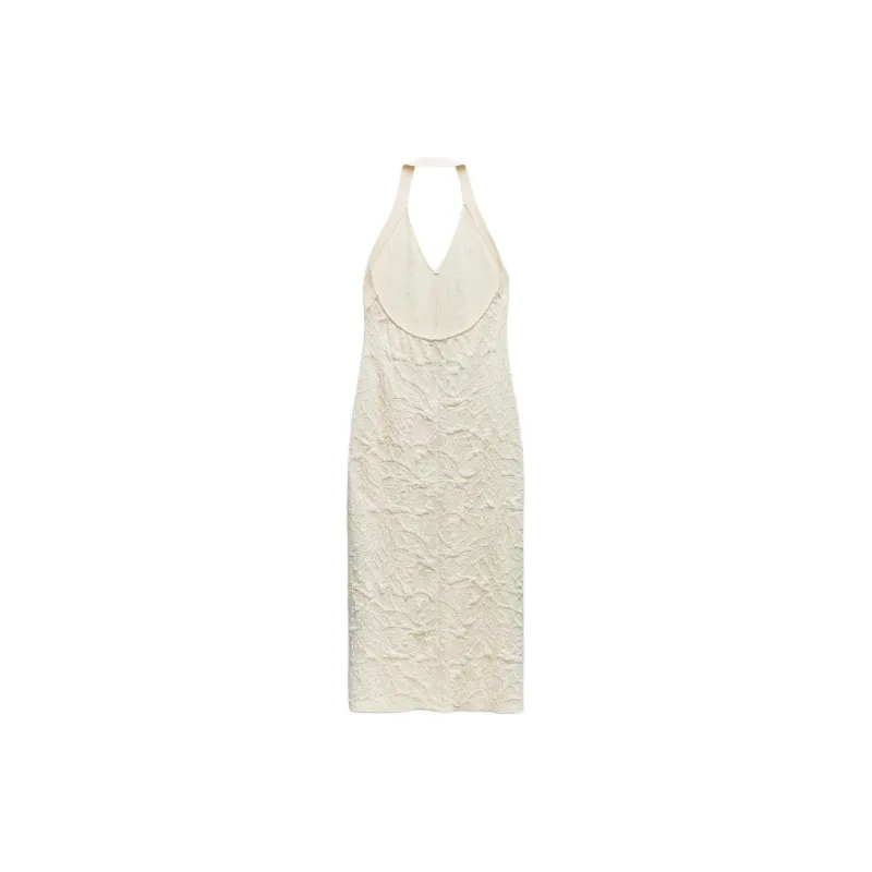 ZARA Sleeveless Dress Women's White-1