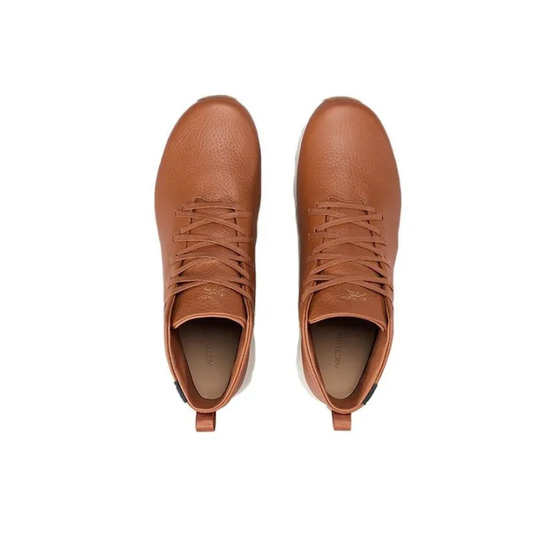 Arcteryx Solano LTHR Shock Absorbers With Slip Resistant Features Mid Top Casual Shoes Unisex Brown Gray-1