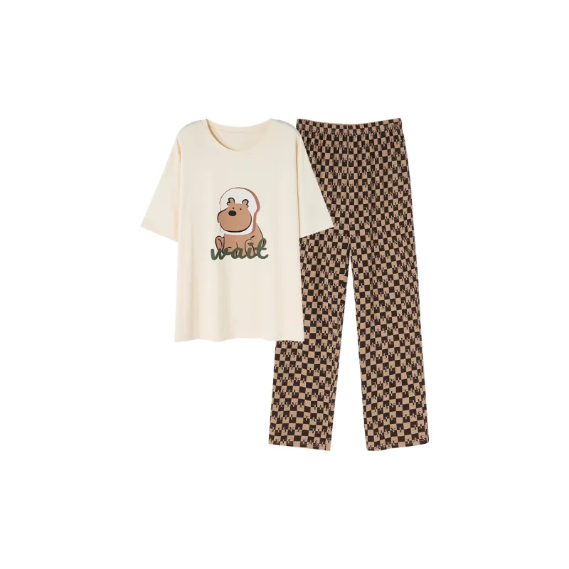 Mulong Family Pajama Set Women's Apricot-0