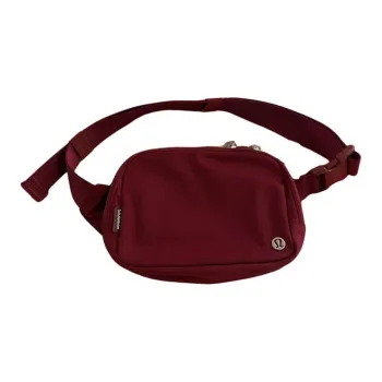 Lululemon Nylon And Recycled Polyester Blend Sling Bags One Shoulder Crossbody Fanny Pack Large Size Women's Wine Berry